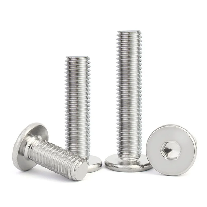 304 Stainless Steel CM Ultrathin Hex Socket Flat Wafer Head Screw M6 M8 M10 M12 Allen Hexagon Ultra Thin Head Bolt