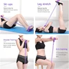 6 Tube Resistance Band Multi Function Tension Rope Fitness Bands 6 Tube Elastic Yoga Pedal Puller For Sports Exercises At Gym 6