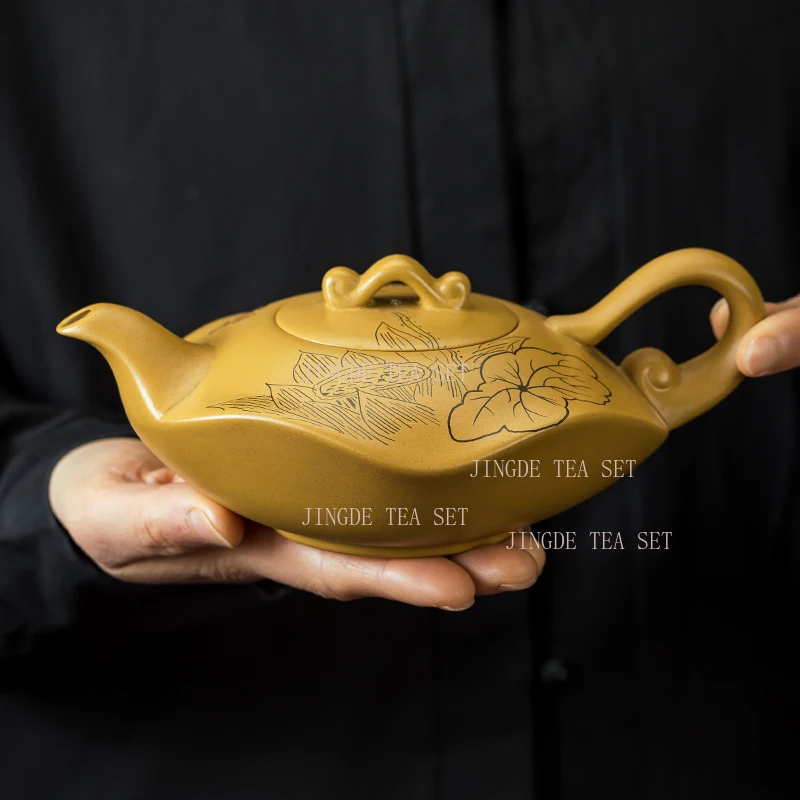 330ml purple clay teapot golden section mud phoenix singing teapot household large capacity Kung Fu teapot