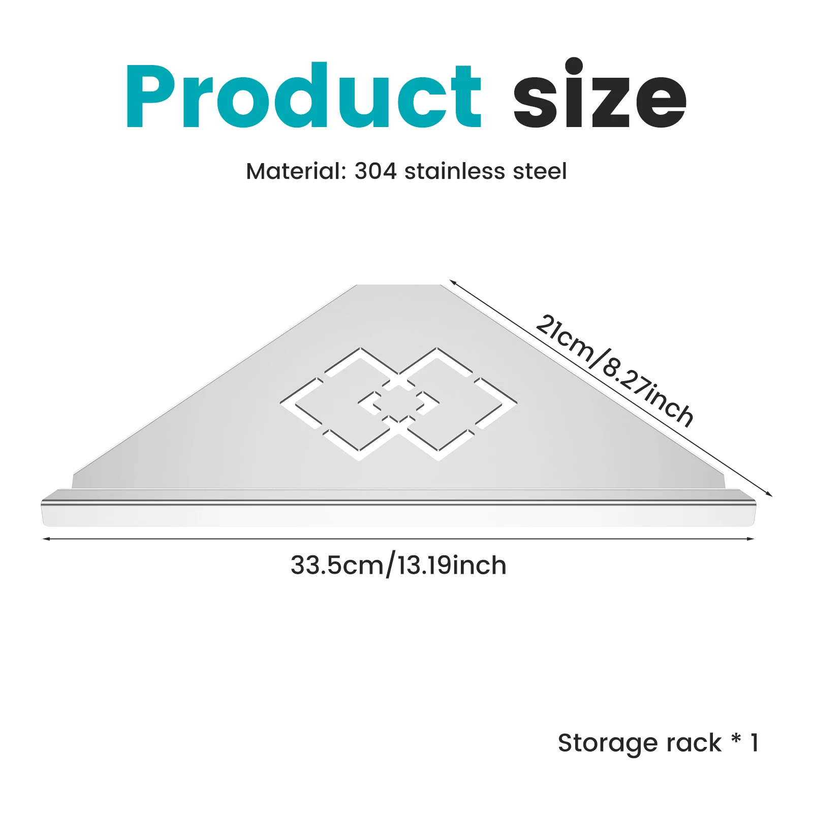 Stainless Steel Bathroom Corner Shelf Storage Rack