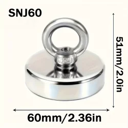 Ultra Powerful Heavy Duty Fishing Magnet with Eyebolt (SNJ60)