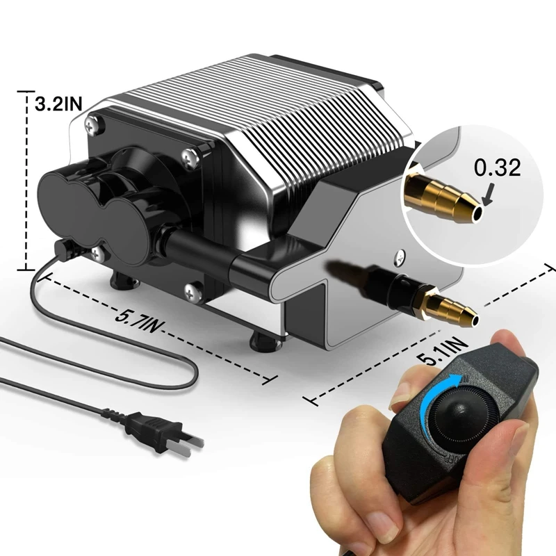 LASER AIR ASSIST Pump 30L/Min 16W Air Assist for Laser Cutter and