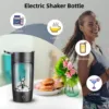 650ml Rechargeable GYM Shaker Bottle 22oz Shaker Bottles for Protein Mixes USB Protein Shake Bottles Electric protein Shaker 1