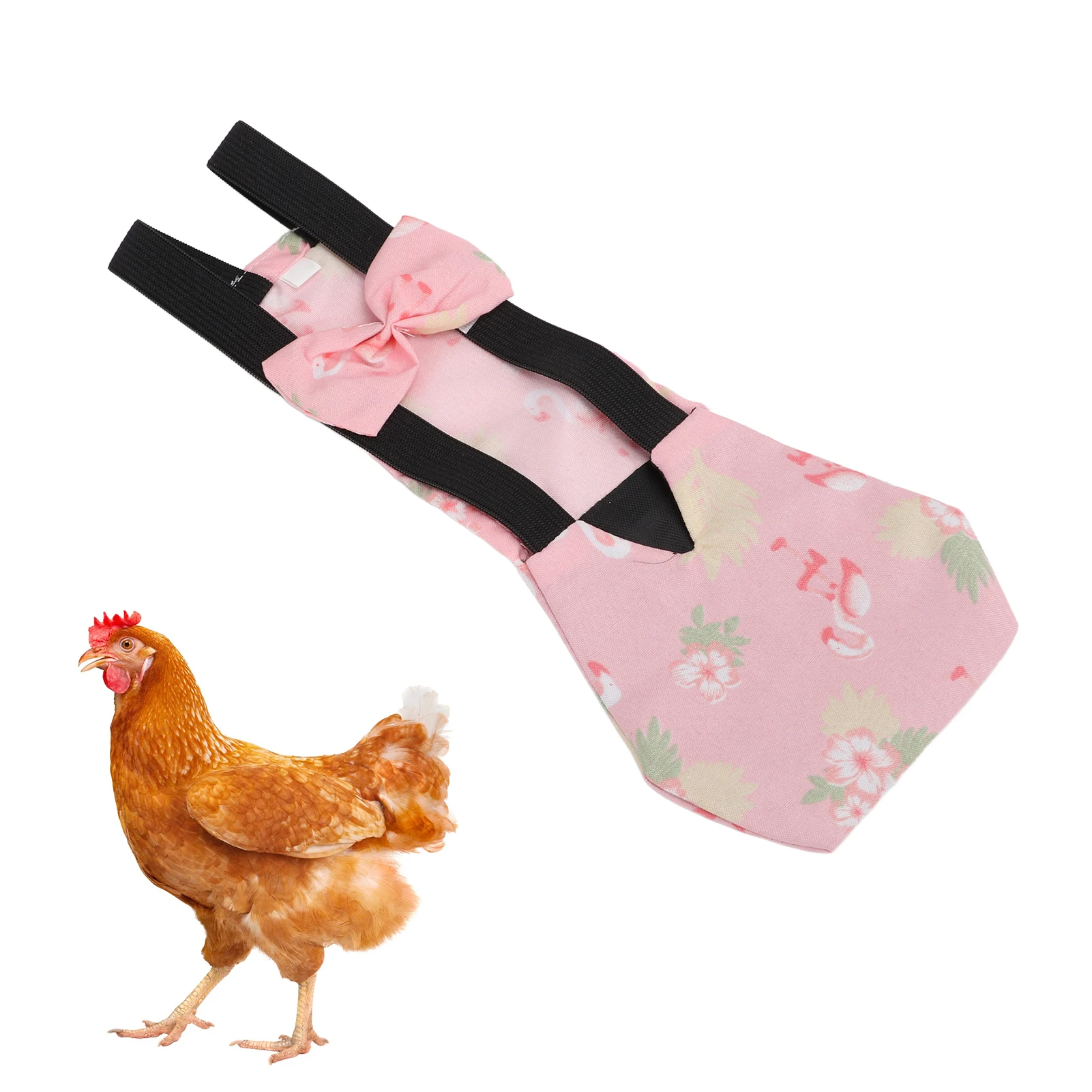 Duck Diapers Goose Flight Suits Washable Breathable Nappy With Elastic Band Bowknot Design Cute Chicken Diapers poultry cloth diapers Pet Supplies