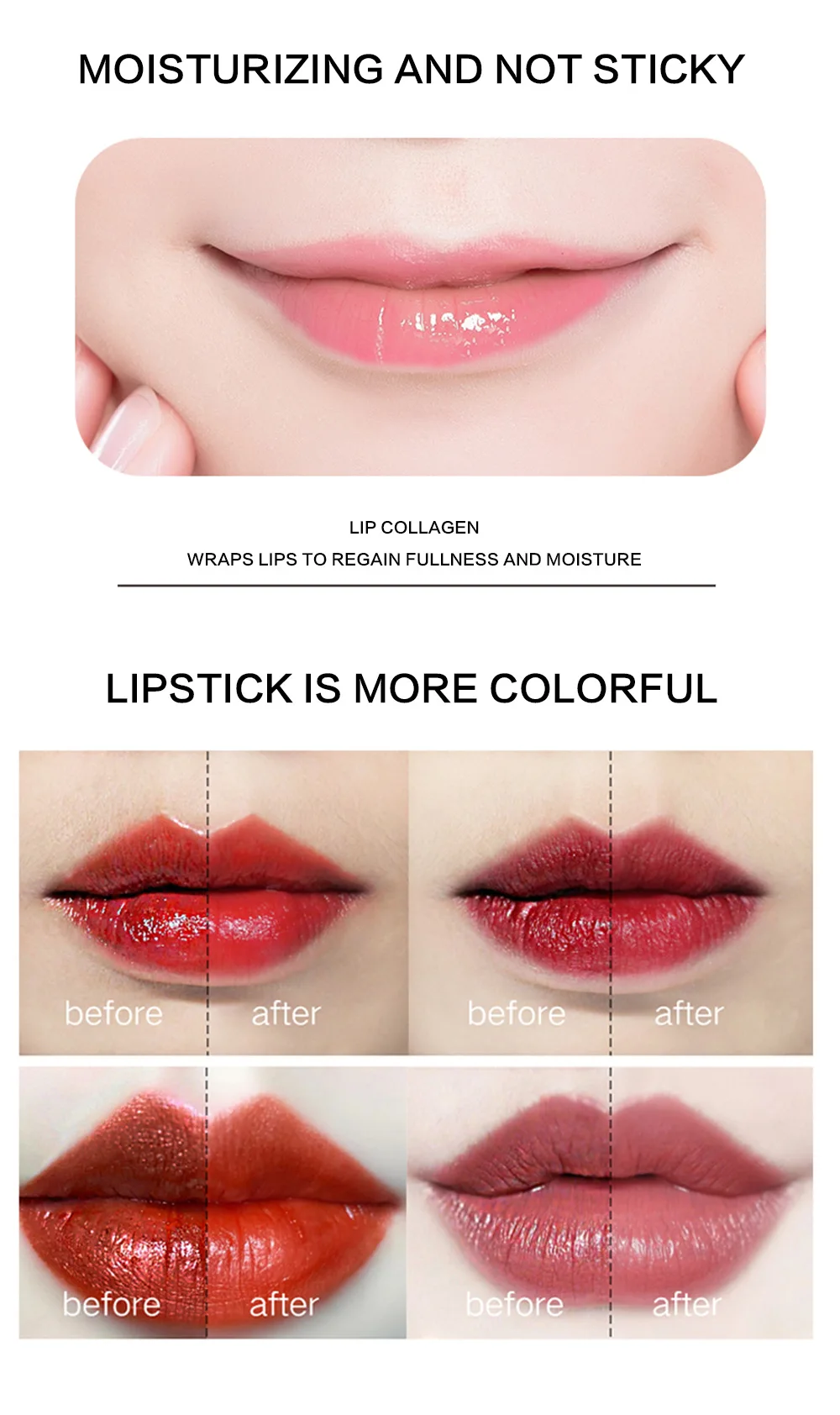 Lip Collagen Soothing and Moisturizing Delicate Lips To Prevent Cracking Freezing Exfoliation Day Night Repair Lip Care Products 6