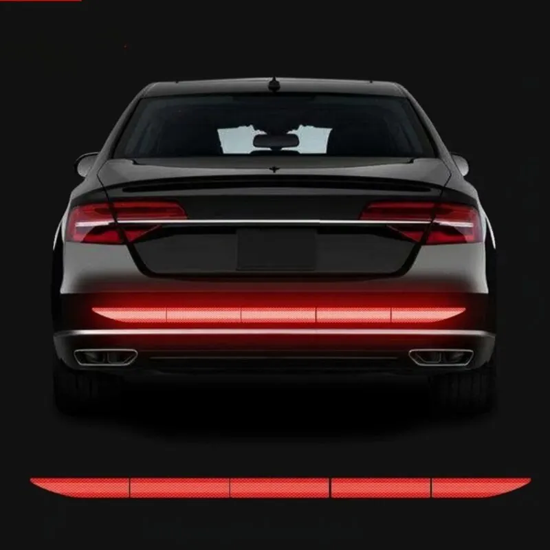 5pcs/set Car Sticker Reflective Warning Safety Tape Anti Collision Reflective Sticker for Automobile Trunk Exterior Accessories