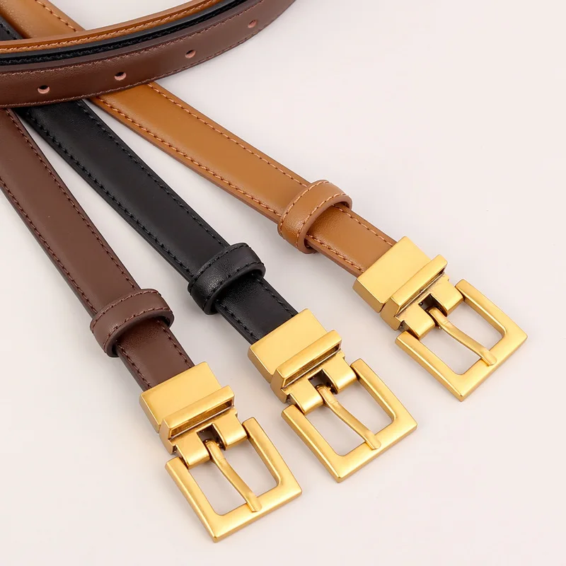 

New Width 2cm Women Belts Brand Designer Luxury Belt For Women High Quality Cowhide Leather Fashionable And Versatile Belt Lady