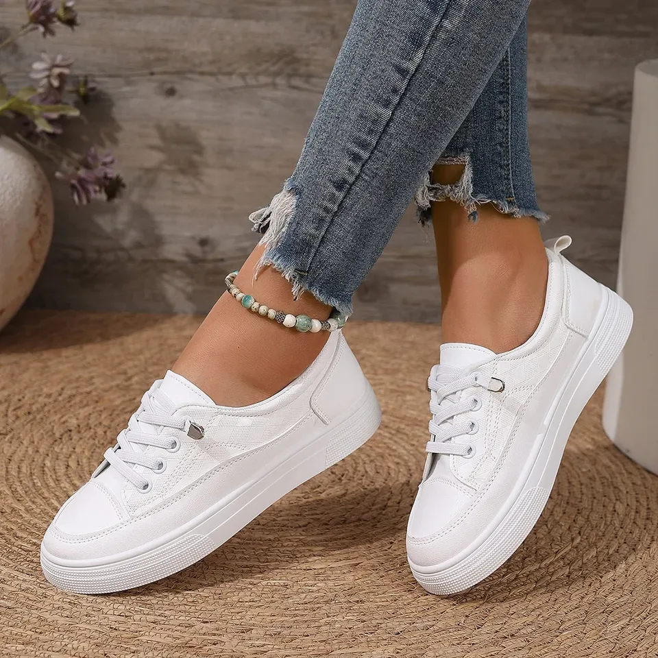 Women's Slip-On Sports Shoes Flat Bottom Versatile Casual Spring Autumn New Style Student Comfortable All-Match Board Shoes