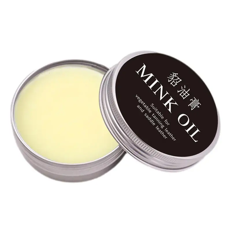 1pc 15g/30G/50G/100G/250G Mink Oil Cream For Leather Shoes Bags Leather Care Cream Leather Maintenance Cream Refurbishing Paste