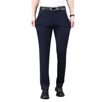 6 Color Men Trousers Formal Dress Suit Pants Work Pants Quality Business Casual Pants Straight Black Khaki Navy Blue Long Pants