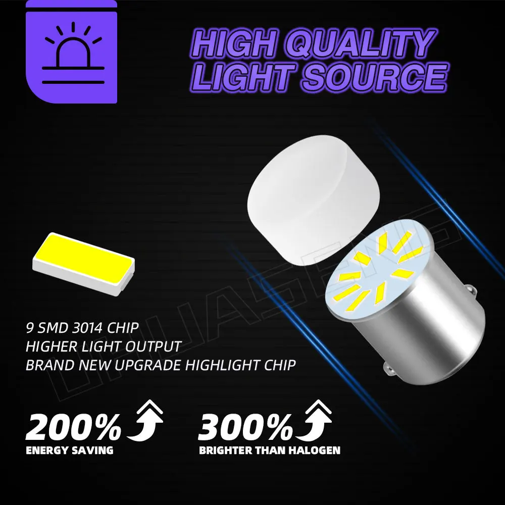 12V 24V P21W Strobe 1156 1157 Red Flash BA15S BAY15D P21/5W Led Bulb R5W R10W Tail Brake Reverse Truck Car Light