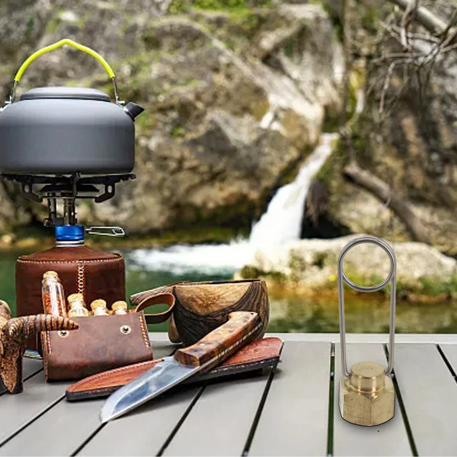 1 Piece Camping Gas Tank Cap Copper Gold Liquefied Gas 1.3*5cm Connection Line Blocking Cap Outdoor Stove Accessories camping stove accessories