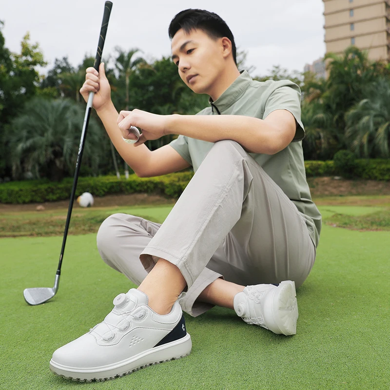 Classic Men's Golf Shoes Professional Trainers For Walking_voghion.com