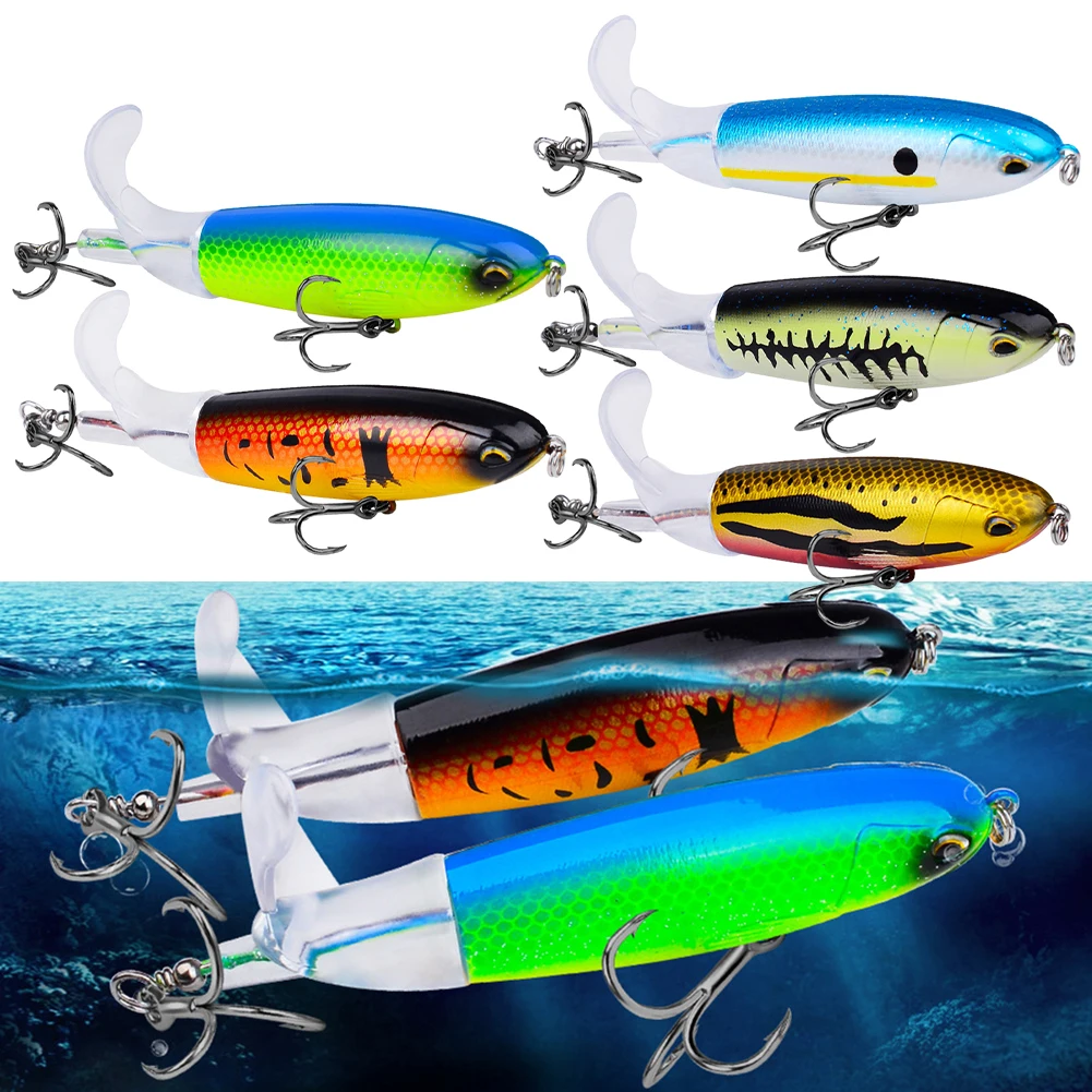 

1pc 14.5cm/32.5g Fishing Lure Pencil Popper Artificial Bait Far-Throwing For Carp Bass Outdoor Fish Accessories Black Hook