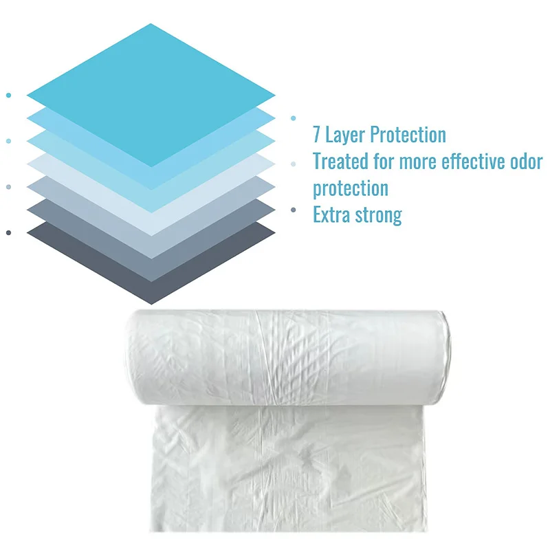 White Bady Diaper Pail Refills Bags Garbage Bag Compatible with Tommee Tippee and Angelcare and Genie Twist&cIick 100M/Roll trash bags refill diaper pail refills