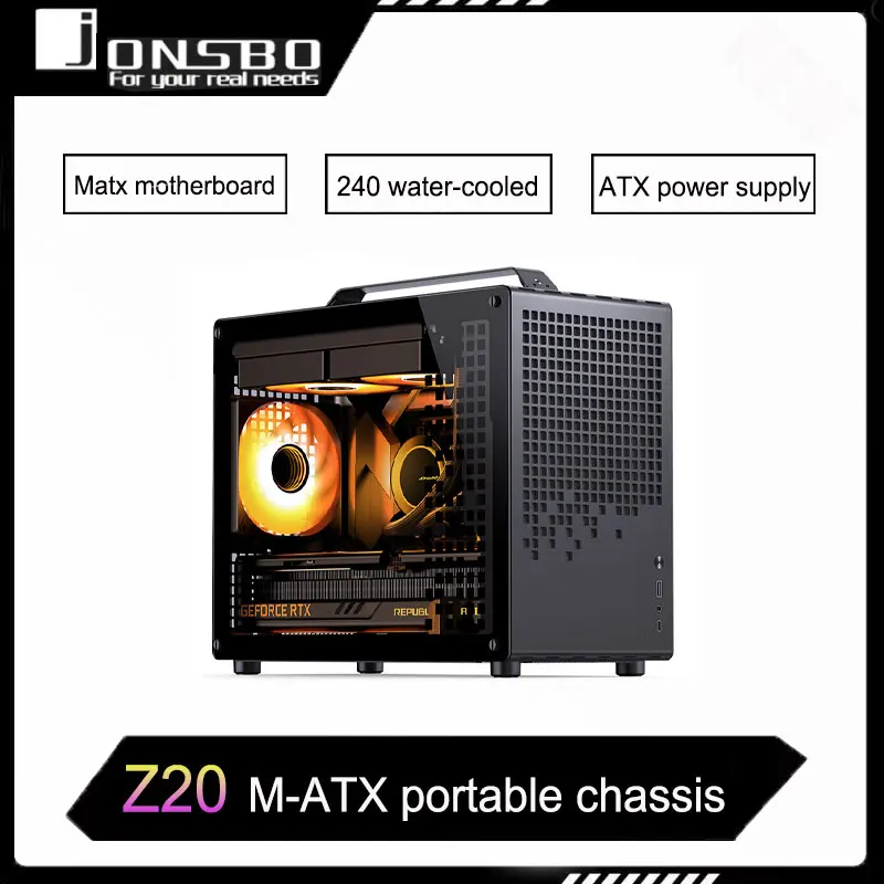 JONSBO Z20 Color blocked Handheld Case Mini Removable Box M-ATX Simple Desktop Portable Case