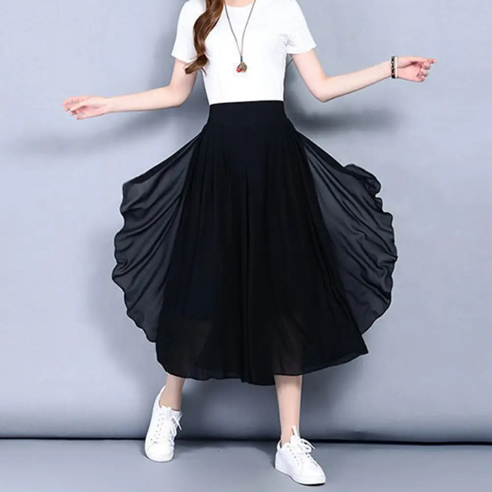 Брюки Женские однотонные с широкими штанинами