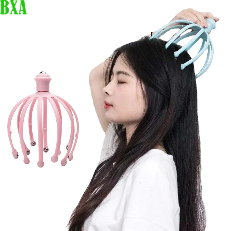 18/12 Steel Ball Claws Scalp Massager Head Scratching Head Massage Claw Soul Extractor Octopus Head Head Therapy Claw 1PC