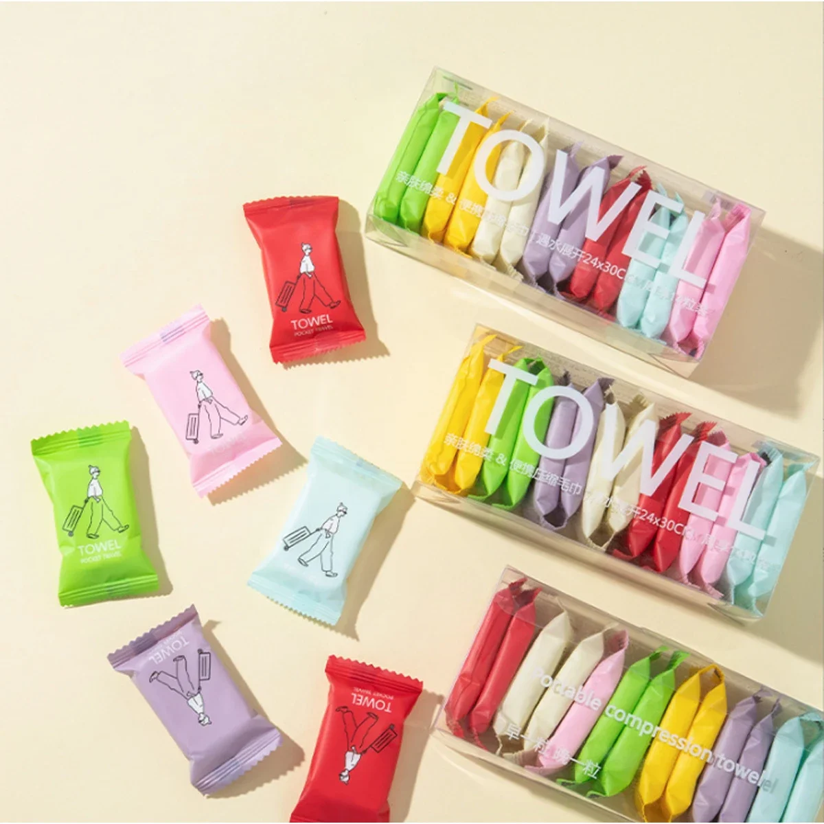 14pcs Compressed Makeup Remover Towels Thickened And Enlarged Cleansing Towels