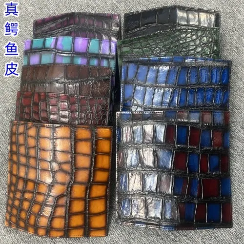 

2024 New Luxury Crocodile Leather Men's Suit Wallet Casual Genuine Leather Long Wallets Multi Card Slots Colorful Handbag 45