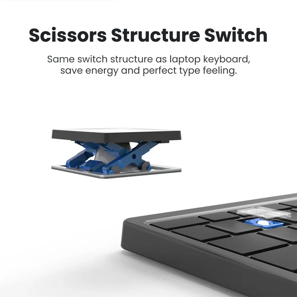 Mofii-mini teclado sem fio, recarregável, bluetooth, multi-dispositivo,