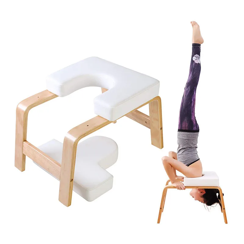 Solid Wood Yoga Stool Fitness Inverted Stool Yoga Auxiliary Chair Home