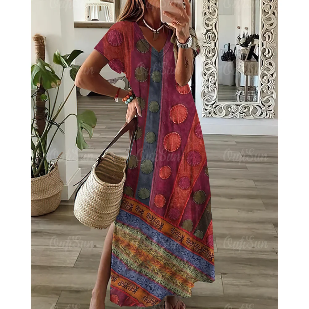 BOTCAM Vestido Informal Para Mujer, Verano, Bohemio, Vestido De