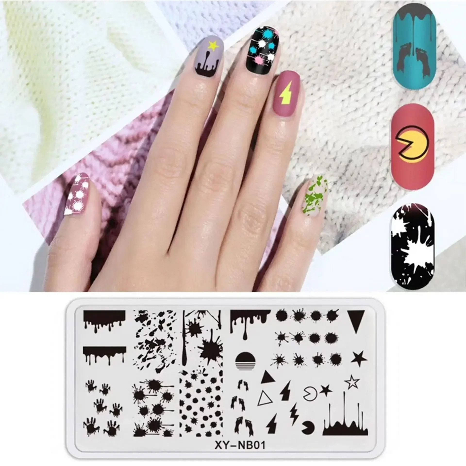 Flower Leaves Nail Stamping Plates Leaf Floral Butterfly Line Printing Stencil Nail Stamp Templates Nail Art Tools 3