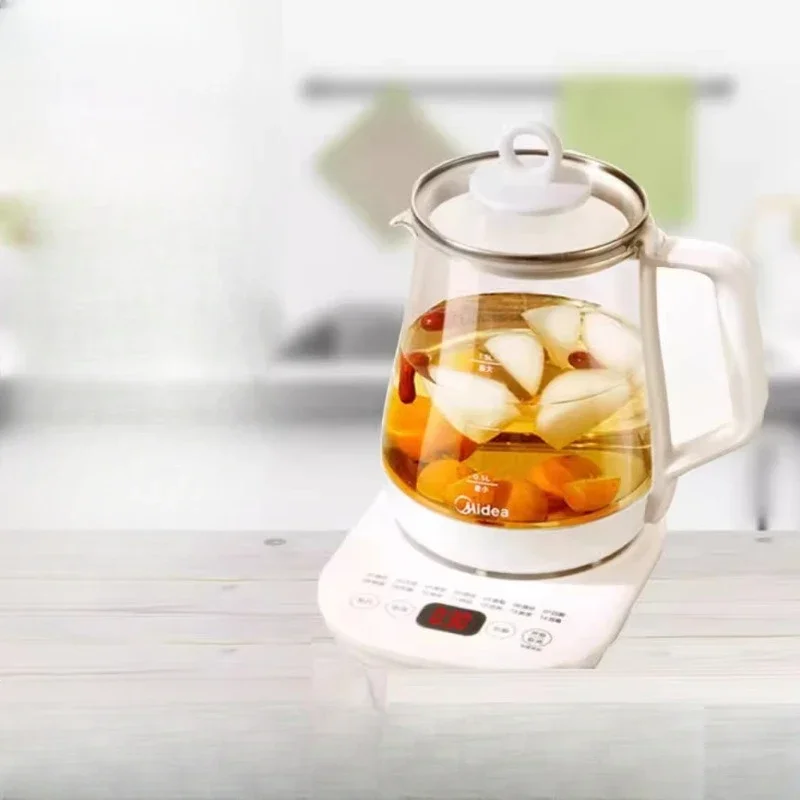 DK124: 1.5L Glass Health Kettle, Flower Tea Electric Pot, TimerControlled Water Boiler, MultiFunction Herbal Brewing Kettle 2