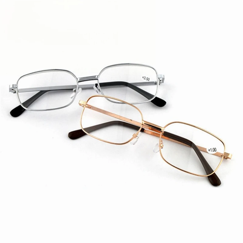 Stylish Full-Frame Alloy Reading Glasses with Clear HD Lenses - Scratch & Impact Resistant