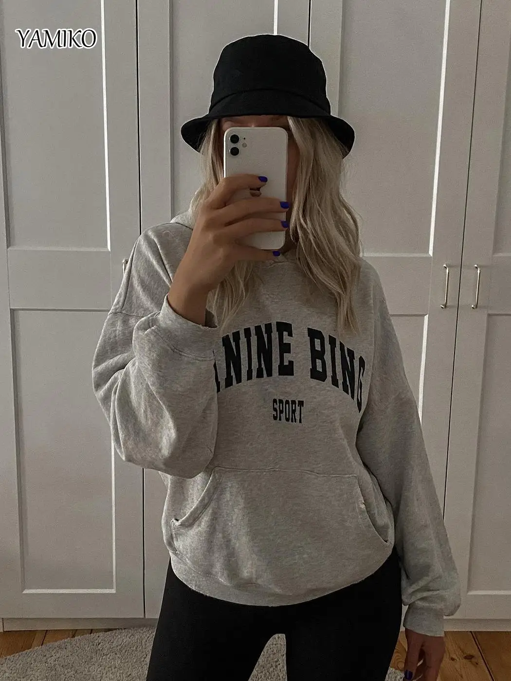 Letter Sport Hoodies Women Cotton Casual Winter Autumn Hooded Sweatshirt 2023 Fashion Streetwear SweatshirtsTops Oversized images - 6