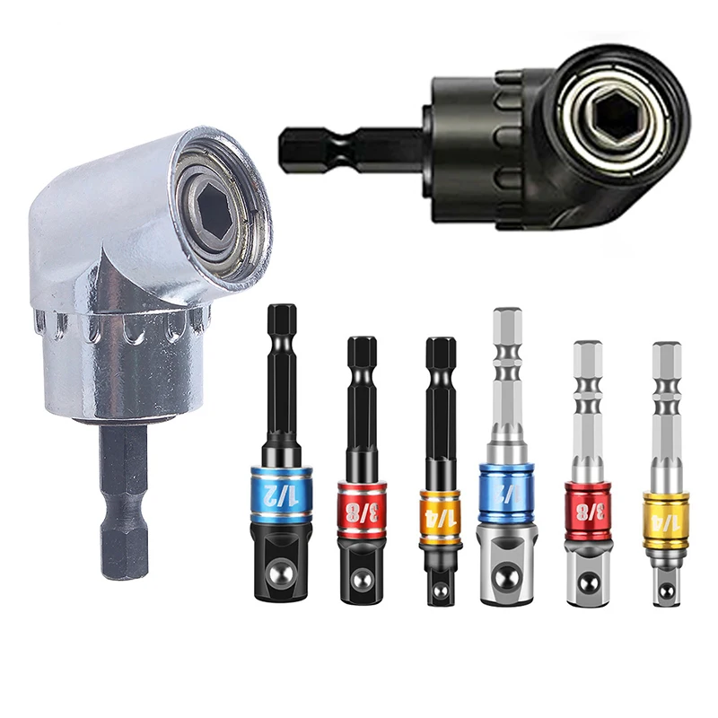 105 Degree Angle Screwdriver Set Socket Holder Adapter Adjustable Bits