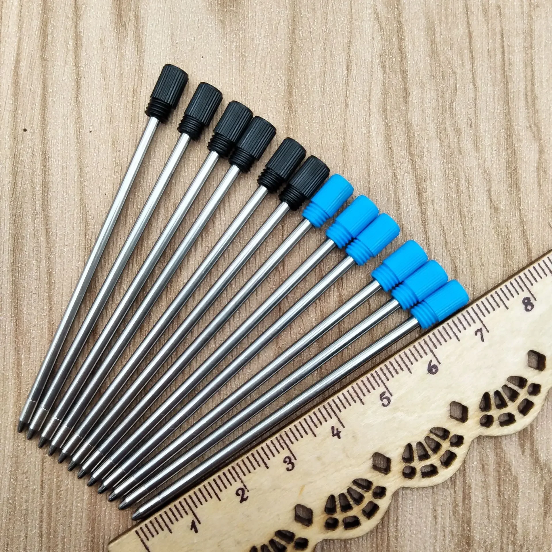 20Pcs 0.5mm Metal Roll Ball Pen Refills 70mm Length for Crystal Diamond Pen 7cm Replaceable Metal Pen Refills Office Business 5