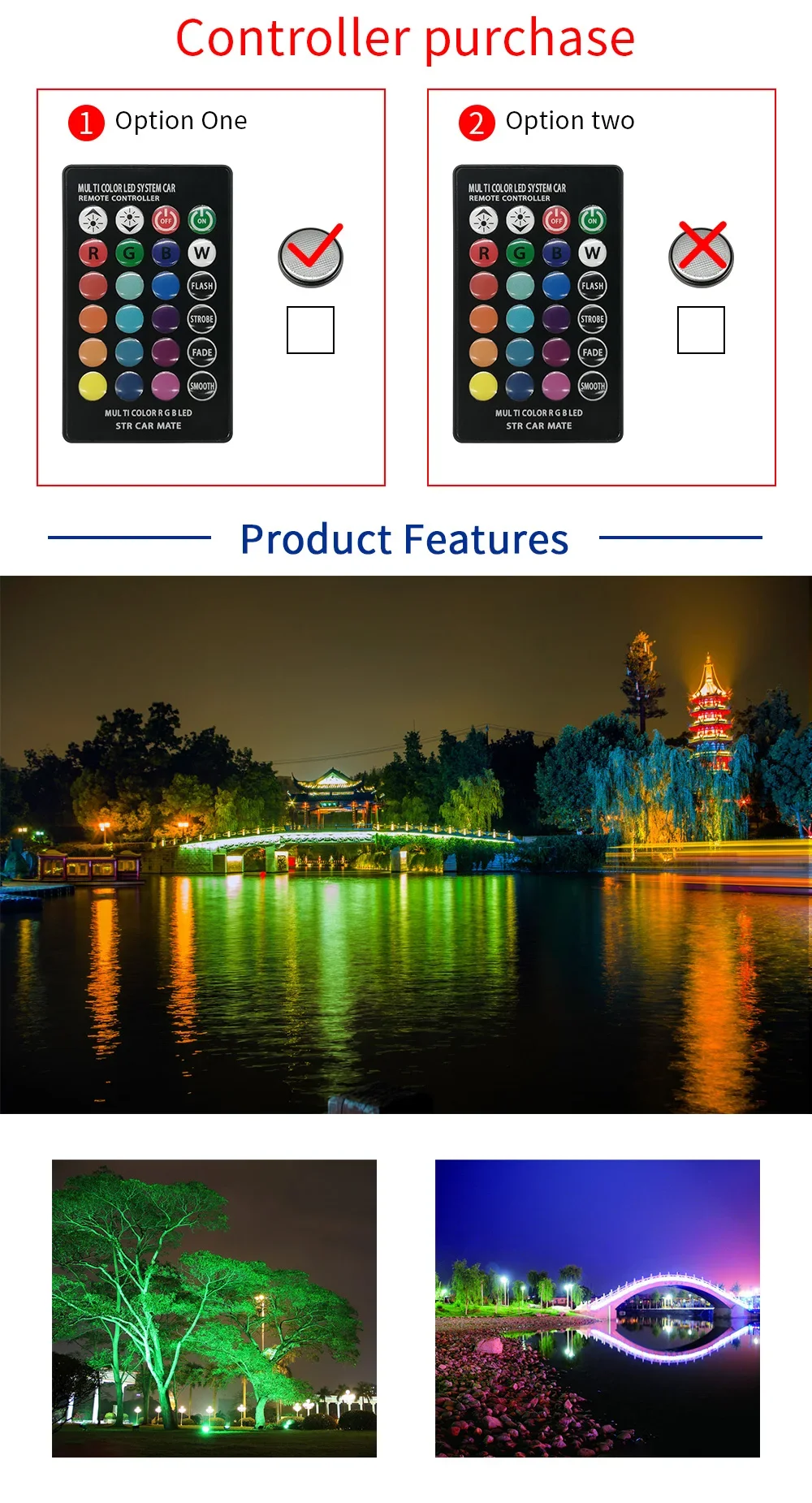 RGB LED Flood Light 20W 30W 50W 100W Outdoor RGB Floodlight S4cb31da71cac4ecfa9480db4d61e3a34e