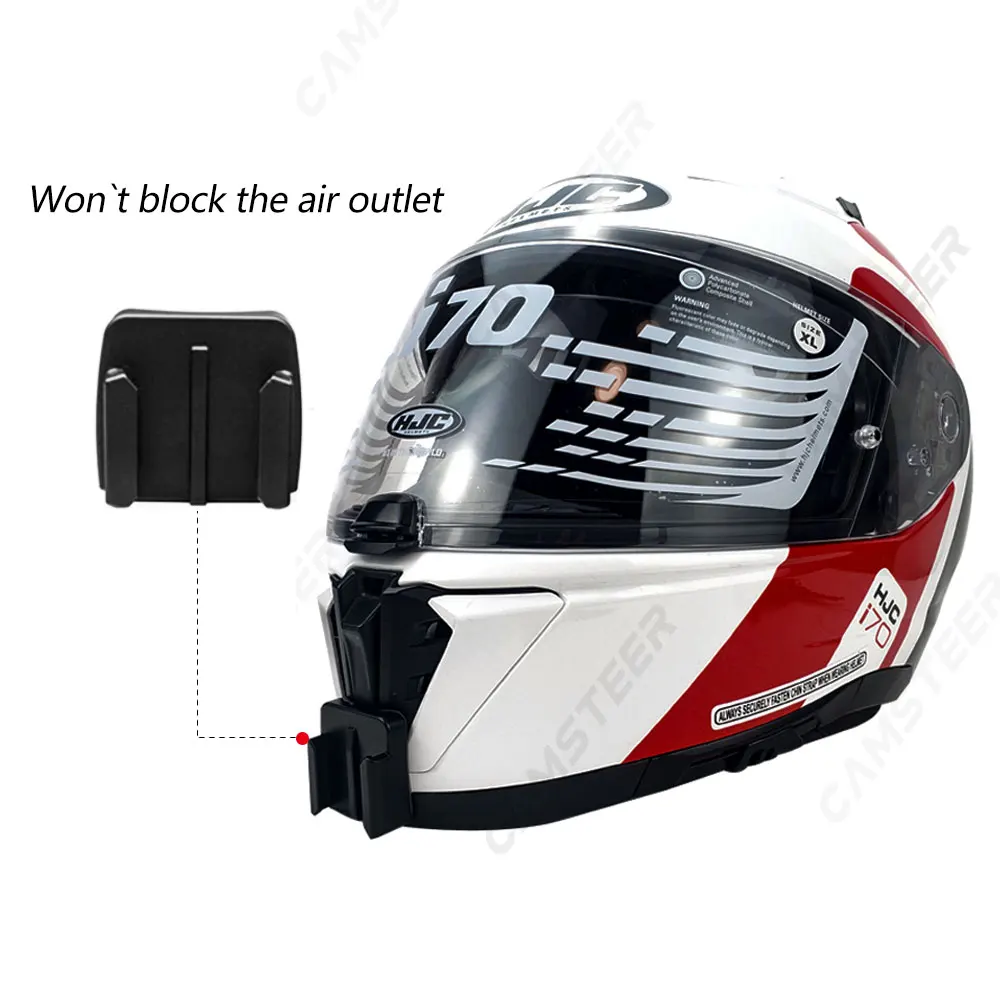 Camsteer-personalizado Full Face Capacete de Motocicleta Chin Mount para Gopro Hero 10 11 Insta360 x3 x2 rs Acessórios para Câmera Hjc I70 - Image 3