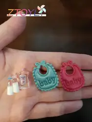 New 1:12 Dollhouse Miniature Nursery Accessory Gift Shampoo Bibs Baby Bottles Set For Barbie