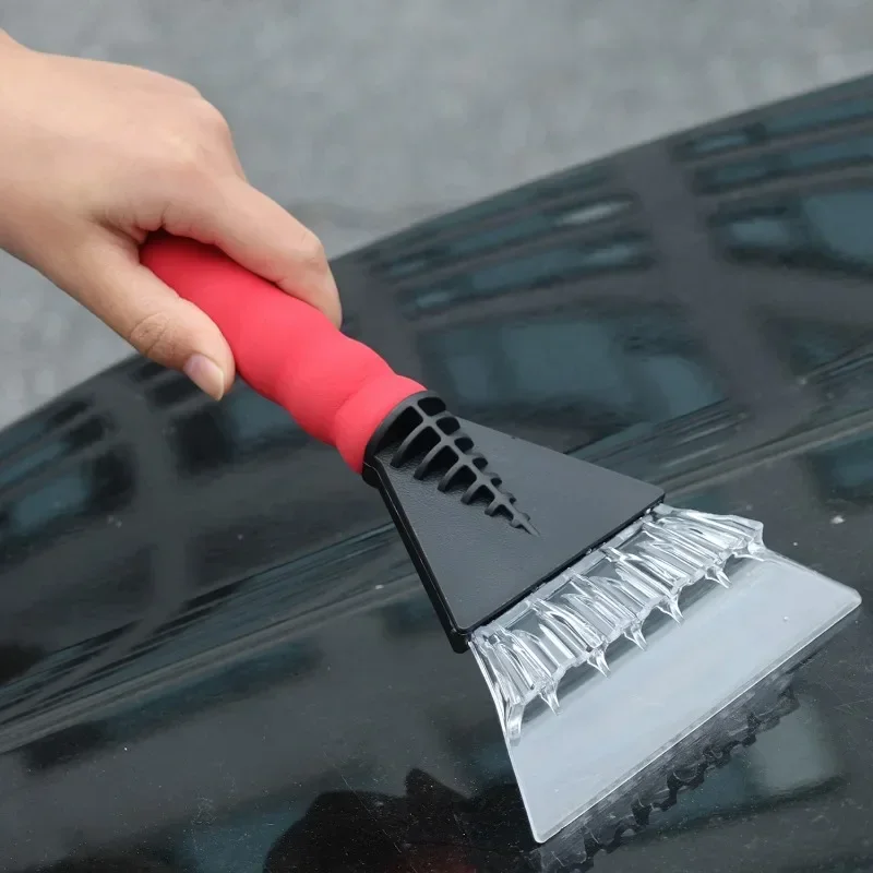 Car Ice Scraper / Snow Remover, Windshield Ice Breaker & Brush Tool for Winter Auto Window Cleaning