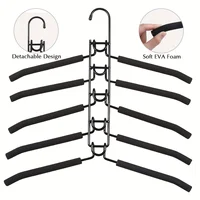 5-Layer Magic Detachable Clothes Rack - Secure Anti-Slip Design for Suits, Shirts & Sweaters - Space-Saving Wardrobe Organizer f 2
