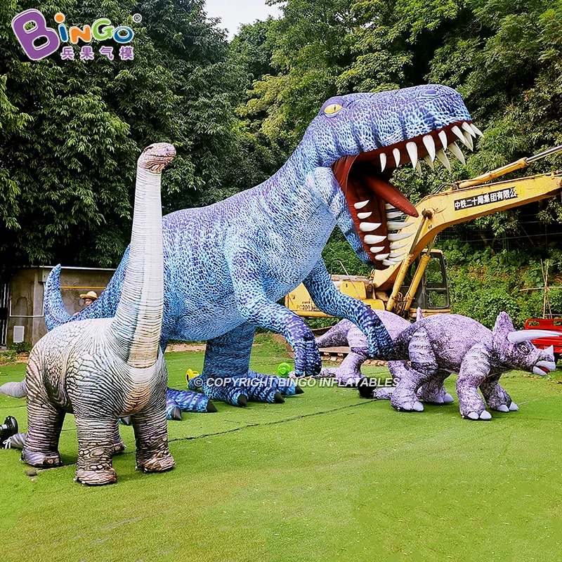 Jurassic Theme Giant Inflatable Dinosaur Balloon Replica 3m Length For Children Park Yard Event Decoration Toys 2