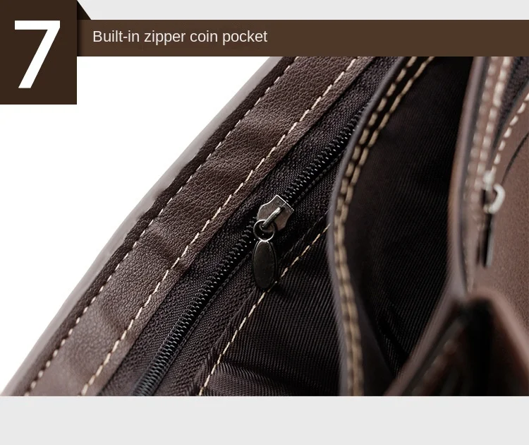 Männer Business Brieftasche Hohe Qualität PU Leder Kreditkarte Halter Fall Männlich Kurze Zipper Münzfach Geldbörse Geld Tasche mit haspe – Detail 15