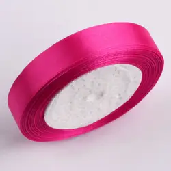 Elegant Silk Satin Ribbon for Events and DIY Crafts - 25 Yards (Rose red)