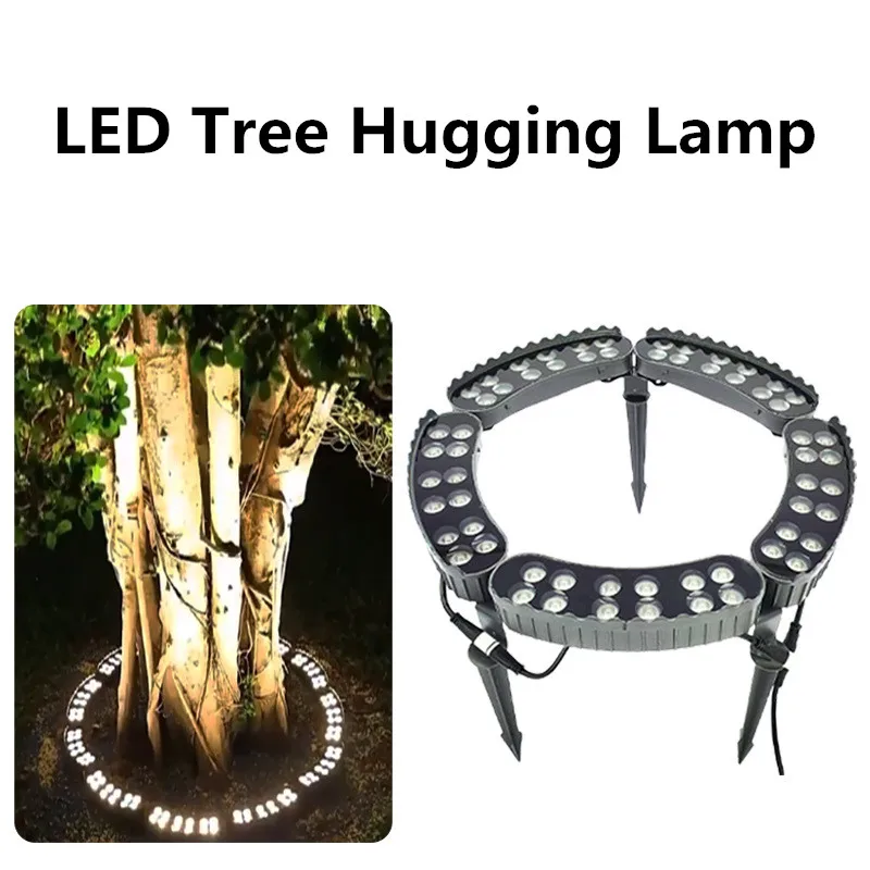 Lawn Tree Lighting Exterior Garden Decoration Landscape Backlight Post Lights Outdoor Tree Backlight Colorful Column Light 48w 45m led strip lights rgb app control color changing with 44 keys remote smd3535 mode for room decoration bluetooth tv backlight