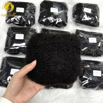 Tight Afro Kinky Bulk Human Hair for Dreadlock Extensions 100% Human Hair 30G/1 Pack 8 Inch Natural Repair Extensions for Braids 1