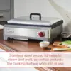Gourmet Precision Electric Griddle, Indoor Grill, 200 sq. in, Nonstick Coating, Advanced Temperature Control, Stainless Steel, R 3