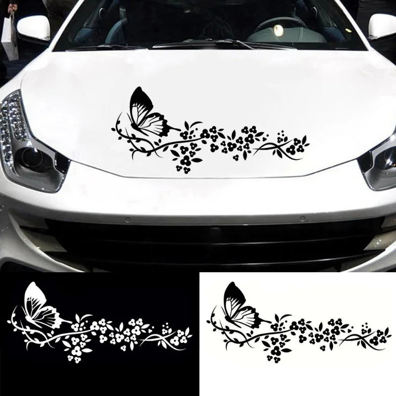 15.2*17CM Schöne Schmetterlinge Auto Aufkleber Mode Vinyl Auto Styling  Aufkleber Schwarz/Weiß Auto Körper