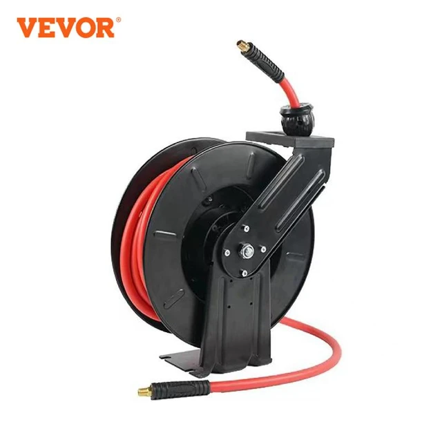 Vevor Retractable Air Hose Reel 3/8 In X 100 Hybrid Polymer Hose