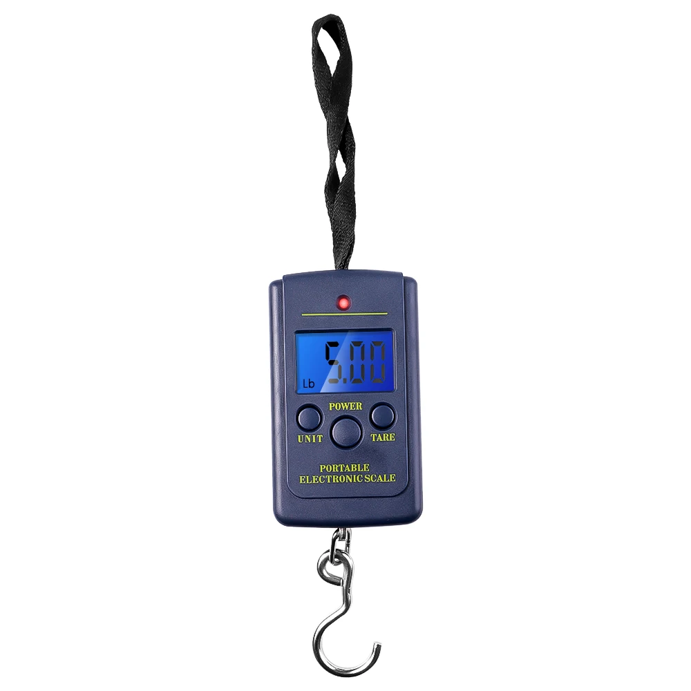 Mini balance numérique 40kg/10g pour pêche - Pèse-électronique portable avec crochet et rétroéclairage