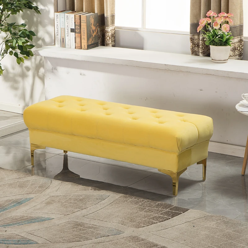 Change Shoe Bench Sofa Stool Shoe Store Test Stool Bed End Stool Clothing Store Entrance Household Cloakroom Mall Rest Long Stool Size : 60 * 40 * 40cm