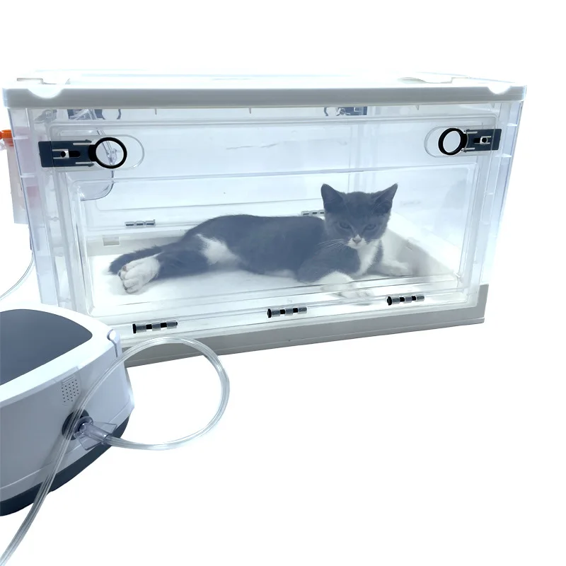 

New Veterinary Pet Atomization Nebulization Box Oxygen Cage Room Foldable Easy To Carry Nebulization Box Oxygen Room For Pets