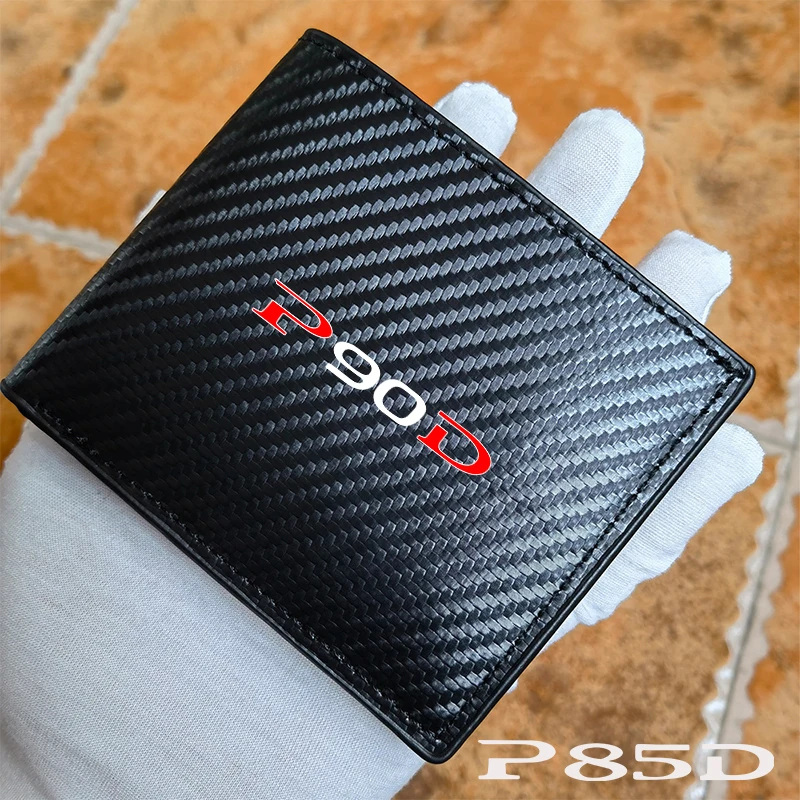 Per Tesla Model 3 Model X Model S Model Y Dual Motor Spacex P75D P85D P90D P100D Pacchetto Di Carte Portafoglio In Pelle In Fibra Di Carbonio Per Auto